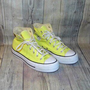 CONVERSE Chuck Taylor All Star High Lift Light Citron Sneakers Womens Size 8.5